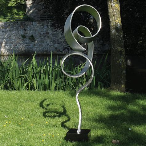 Infinite 130cm Metal Stainless Metal Garden Sculpture Amazon Co Uk