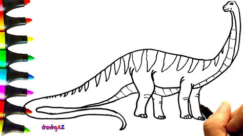 They'll have so much more fun, when they have their drawing friend. How to Draw Bruhathkayosaurus Dinosaur Coloring Pages for ...