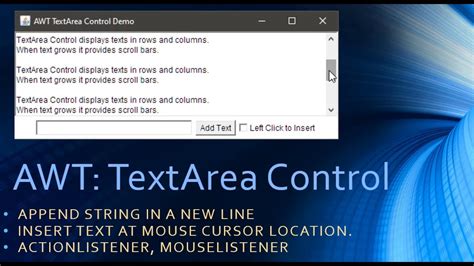 Java Awt Textarea Append Text And Insert Text At Cursor Position Hot Sex Picture