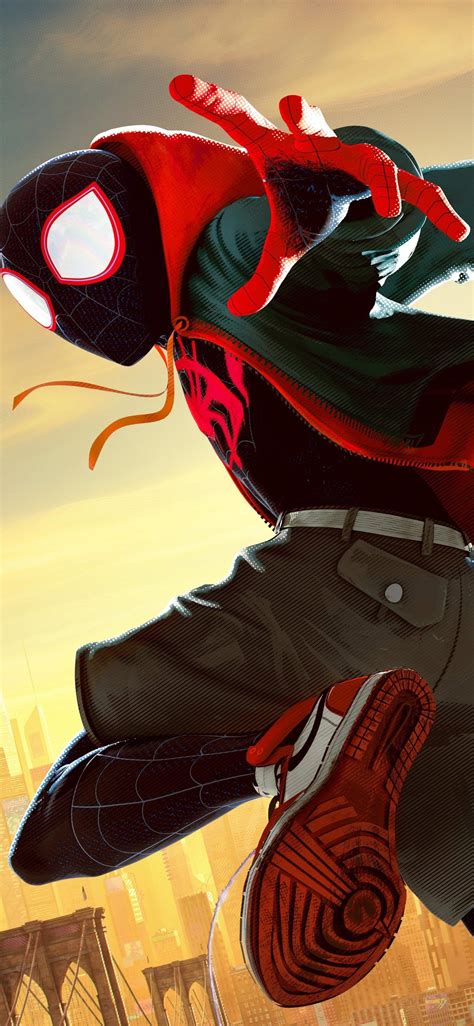 Miles Morales In Spider Man Into The Spider Verse Movie 5k In 1125x2436