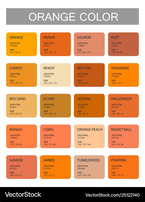 Color Cood Hse Color Codes In Hex And Rgb Organized For All Of Your