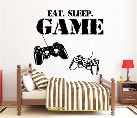 Gamer Wall Decal Video Games Wall Sticker Controller Wall Decal Gaming