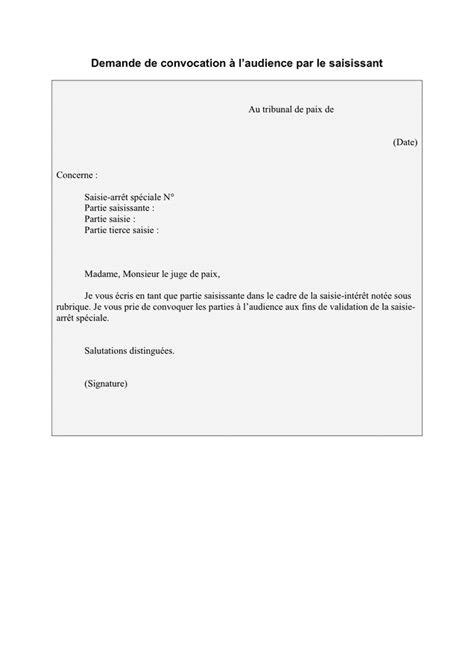 Lettre de convocation téléchargement gratuit documents PDF Word et Excel