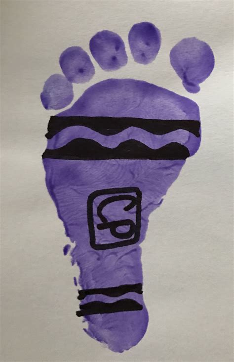 My First Crayon Infant Footprint I Do For My Infant Classroom For Back