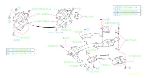 1999 Subaru Forester Catalytic Converter (Front). EXHAUST ...