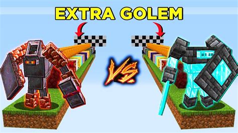Diamond Golem And Netherite Golem Vs All Extra Golems Mob Battle In