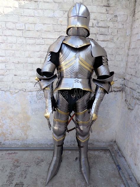 Fully Wearable Medieval Gothic Suit Of Armor 15th Century