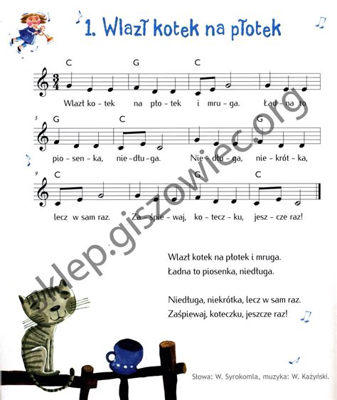 Wlazł Kotek Na Płotek Nuty Na Flet - Wlazł kotek na płotek. Piosenki dla małych dzieci (+ CD) Muzo śpiewniki