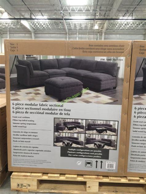 Shop sectional sofas in a variety of styles and designs to choose from for every budget. 6PC Modular Fabric Sectional, Model#MNY2136 - CostcoChaser