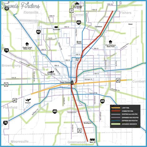 Indianapolis Subway Map Travelsfinderscom