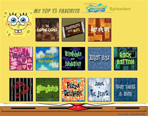 My Top 13 Favorite Spongebob By Cartoonfanboyone On Deviantart