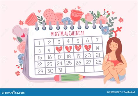 Menstrual Cycle Cartoon Vector Cartoondealer The Best Porn Website
