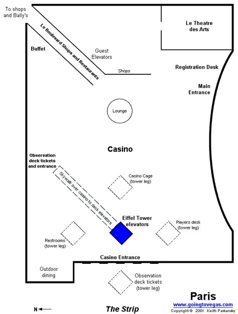 Paris Las Vegas Map Diagram