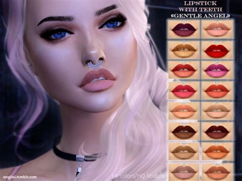 Lipstick With Teeth Gentle Angel At Angissi Sims 4 Updates