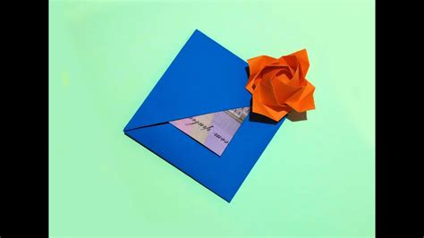 Easy T Card With Flower And Secret Message Inside Origami Card