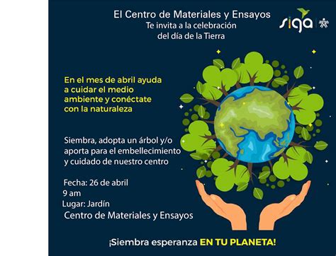 Centro De Materiales Y Ensayos Sena Celebremos El Día De La Tierra