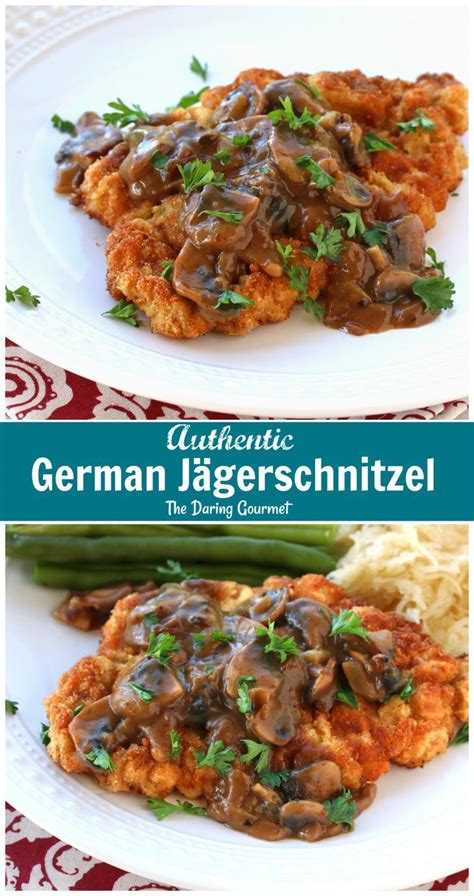 Now that's a dish perfect for this time of year. Authentic German Jägerschnitzel (Hunter Schnitzel with ...