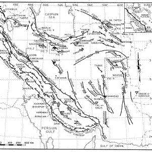 Principal Active Faults Of Iran Fig Tectonic Map Of Iran