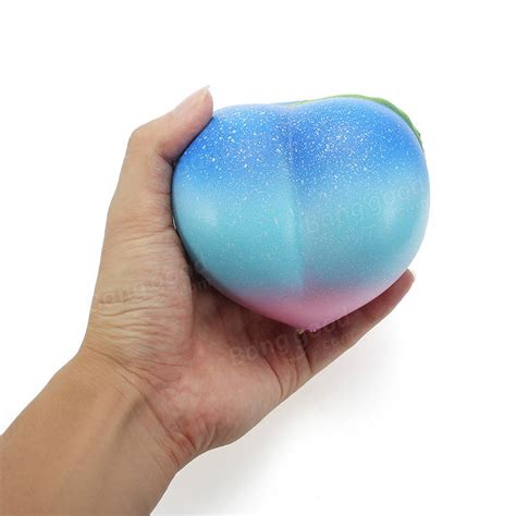 squishyshop jumbo peach squishy 10cm soft slow rising with ball chain tag collection t toy