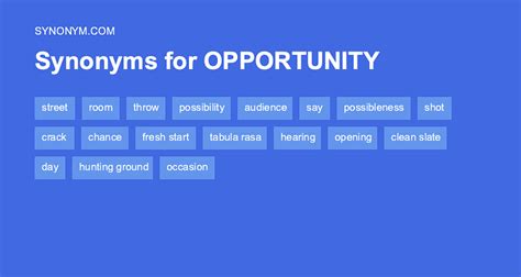 Another Word For Opportunity Synonyms And Antonyms