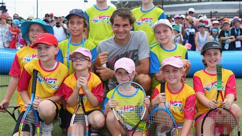 Roger began playing tennis early and by age 10, the extremely talented player began short biographies of famous sports people for kids, visit: Federer headlines Suncorp Kids Tennis Day - Brisbane ...