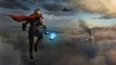 1920x1080 Resolution Thor Approaching Marvels Avengers 1080p Laptop