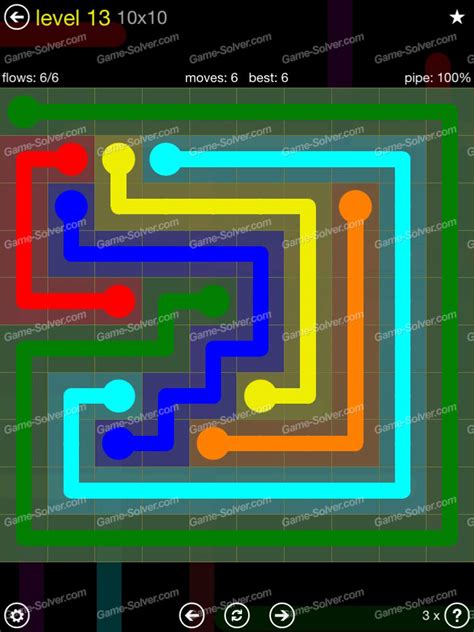 Flow Extreme Pack 2 10x10 Level 13 Game Solver