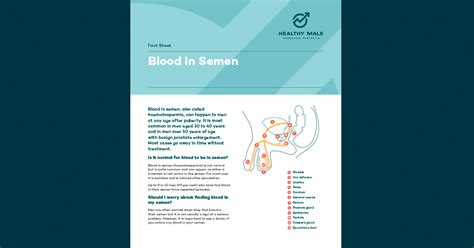 Blood In Semen Healthy Male