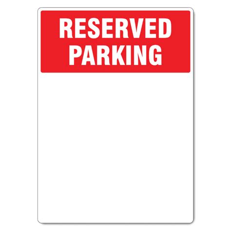 Reserved Parking Sign Design Your Own The Signmaker