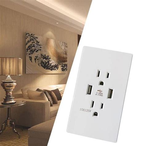 Buy Us Plug Dual 2 Port Usb Wall Socket Dock Charger Ac Power Outlet