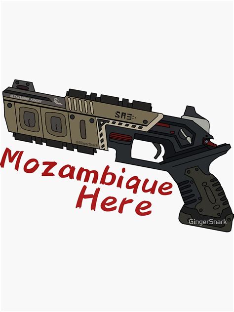 Apex Legends Mozambique Here Art Sticker For Sale By Gingersnark