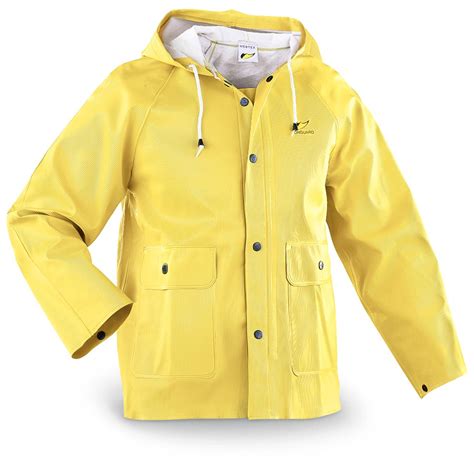 Ribbed Pvc Rainsuit Yellow 179623 Rain Jackets And Rain Gear At