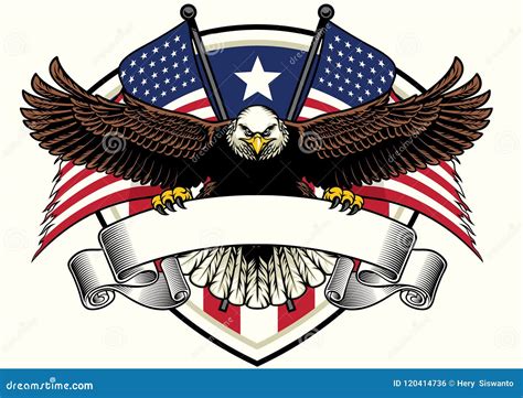 Eagle Holding Flag Stock Illustrations 108 Eagle Holding Flag Stock