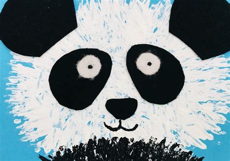 Panda Fork Painting Fun Kids Craft