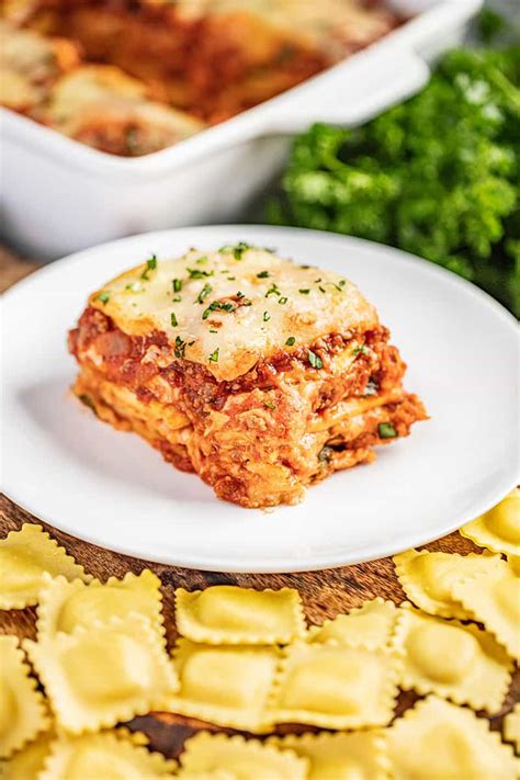 Easy Ravioli Lasagna The Stay At Home Chef