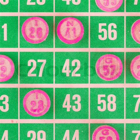 Green Bingo Card Isolated Stock Image Colourbox
