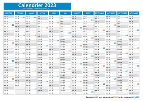 Semaine Paire Semaine Impaire Calendrier 2022 2023