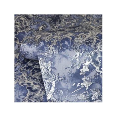 Debona Liquid Marble Navy Blue And Gold Metallic Wallpaper 6366