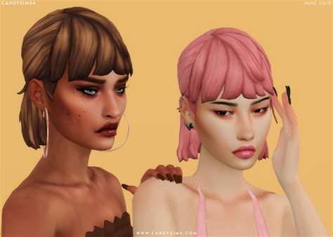 Jane Hair At Candy Sims 4 Sims 4 Updates