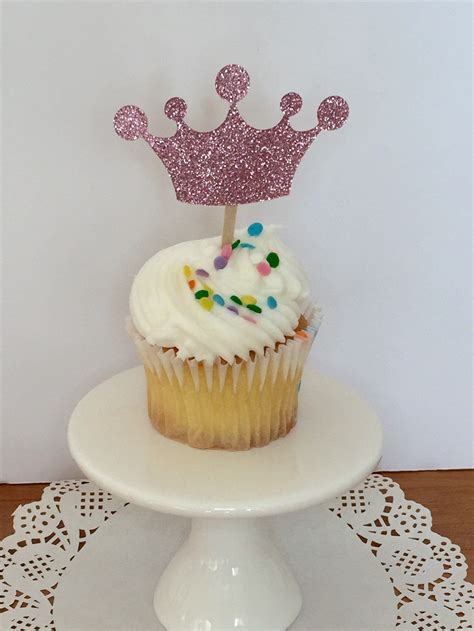 Gender Reveal Cupcake Toppers Prince Or Princess Gender Etsy Crown