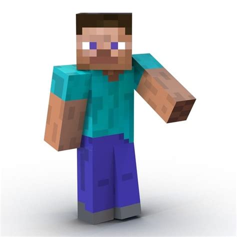An Image Of A Minecraft Man Holding A Box