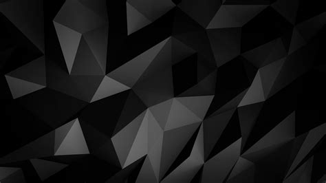 Black Low Poly Monochrome Pattern Triangle Design Angle Geometry