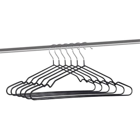 Rebrilliant Metal Hangers Non Slip Suit Coat Hangers Chrome And Black