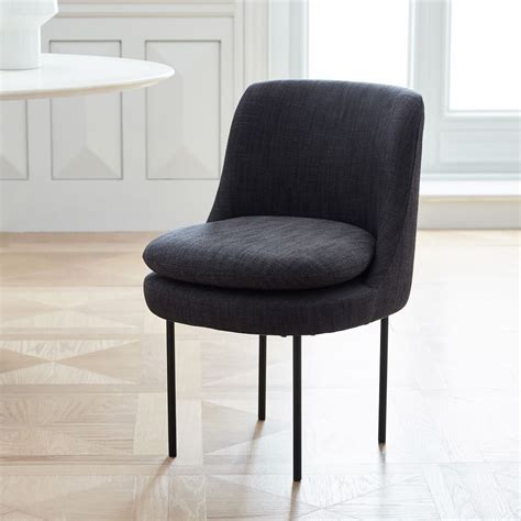 It has an ergonomically designed back rest and you can refine your chairs by choosing a seat and back cushion made from leather or fabric. Modern Curved Upholstered Dining Chair | Dining chairs ...