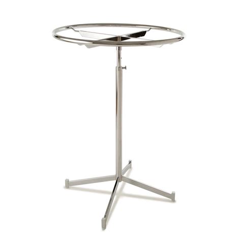 Mid sized six arm rack clothing shelf plating. Econoco 36 in. W x 63 in. H Round Revolving Adjustable ...