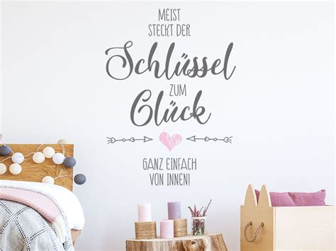 Hallo, ich habe meinen schlüssel stecken lassen und bin kurz rausgegangen und. Wandtattoo Der Schlüssel zum Glück | Wandtattoos.de