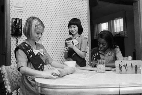 Girl Scouts Making Cookies February 1969 Ann Arbor District Library