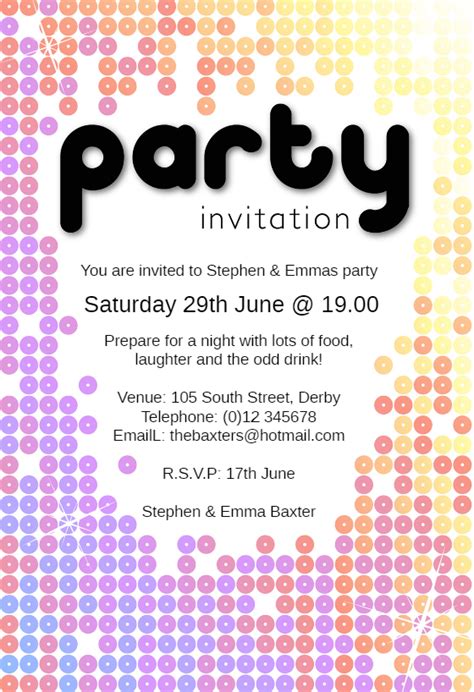 It may also be sheer force of habit at this point—i've gotten used to gather's quirks. Sparkling Party - Printable Party Invitation Template ...