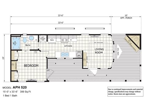 The best 1 bedroom house floor plans. Central Great Plains APH 520 by Champion Home Builders ...