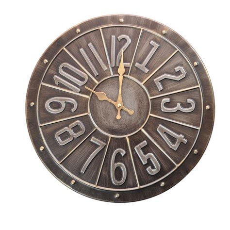 Large Brown Antique Style Wall Clock Roman At Home